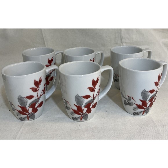 Corelle Dining Set Of 6 Corelle Coordinates Porcelain Red Gray